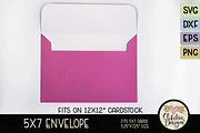 5x7 SVG Envelope Cutting File, a Stationery Template by Clikchic Designs (Thumbnail 3 of 3)