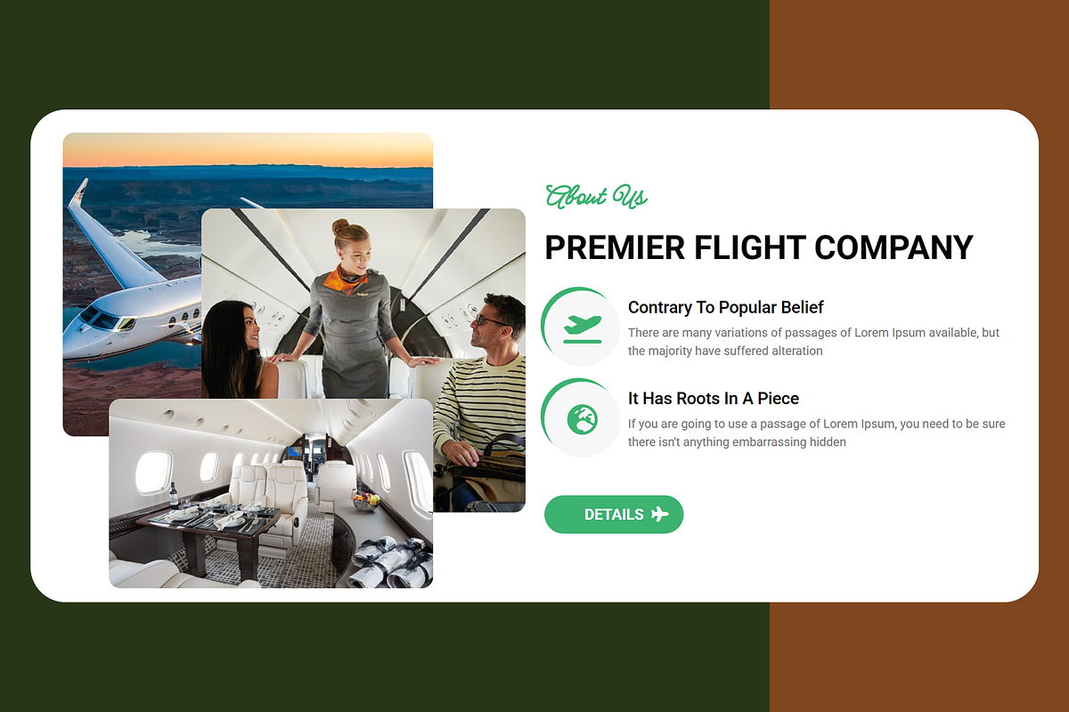 Jet Charter Flights Airline Template, a HTML Template by Ordasoft (Photo 2 of 3)