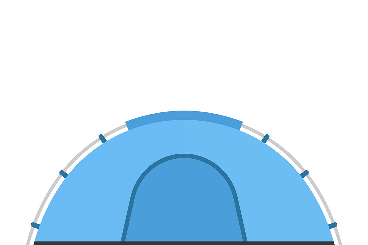 Hiking and Camping Tents Vector Set, an Illustration by Alex Krugli (Photo 8 of 13)