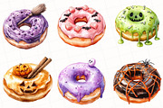 Spooky Halloween Donut Clipart, an Illustration by OK Design (Thumbnail 3 of 5)