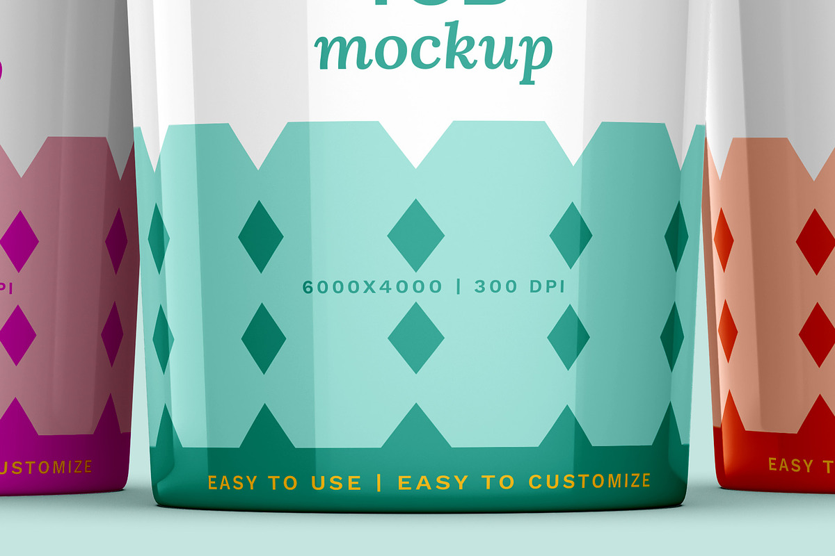 Ice Cream & Food Tub Mockup Set, a Cups & Container Mockup by Illusiongraphic (Photo 17 of 18)