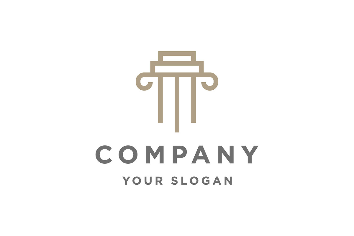 Greek Ancient Pillar Columns logo, a Branding & Logo Template by funpixel