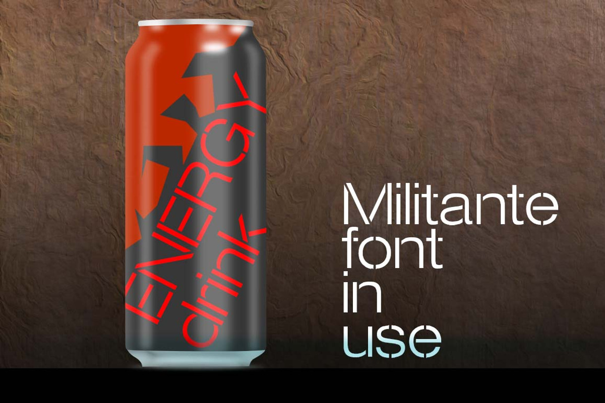Militante Stencil Font preview 5