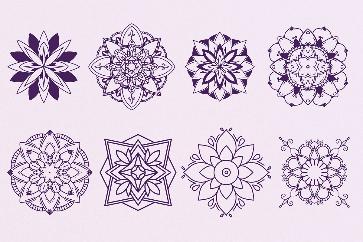 20 Mandala Stamp Brushes Set, a Brush Add-On by SmuffizStudio (Photo 2 of 4)