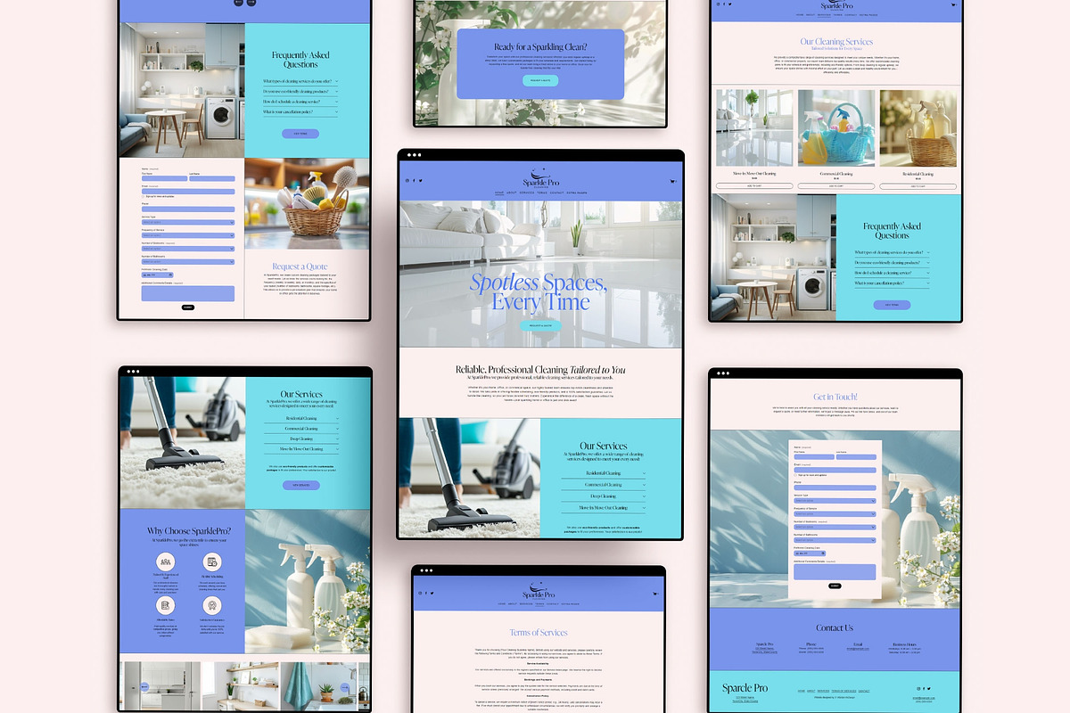 Cleaning Services Website Template, a Squarespace Template by 3.14&Co (Photo 2 of 9)