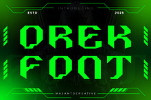 Orek Futuristic Display Font