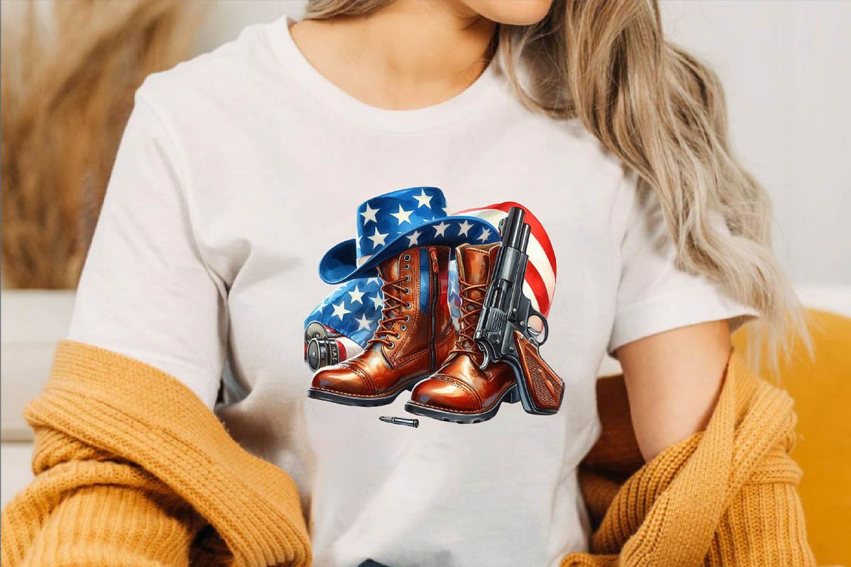 4th of July Cowgirl Boots Sublimatio, an Illustration by SVGArt (Photo 3 of 6)