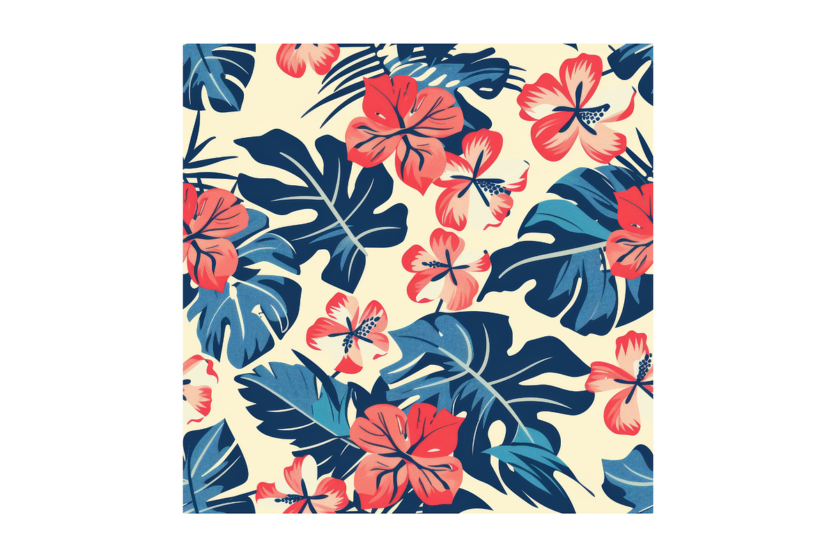 Retro Hawaiian Print Digital Paper, a Pattern Graphic by Chromolume Studio (Photo 19 of 28)