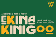 Ekina Kinigoo Bold Retro Font, a Sans Serif Font by WhymoreArt (Thumbnail 1 of 9)