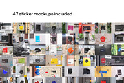 47 sticker mockup bundle vol 2, a Product Mockup by FoundImages (Thumbnail 3 of 50)