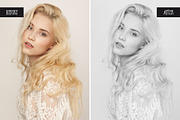Black and white Photoshop actions, an Action Add-On by BeArt-Presets (Thumbnail 6 of 14)