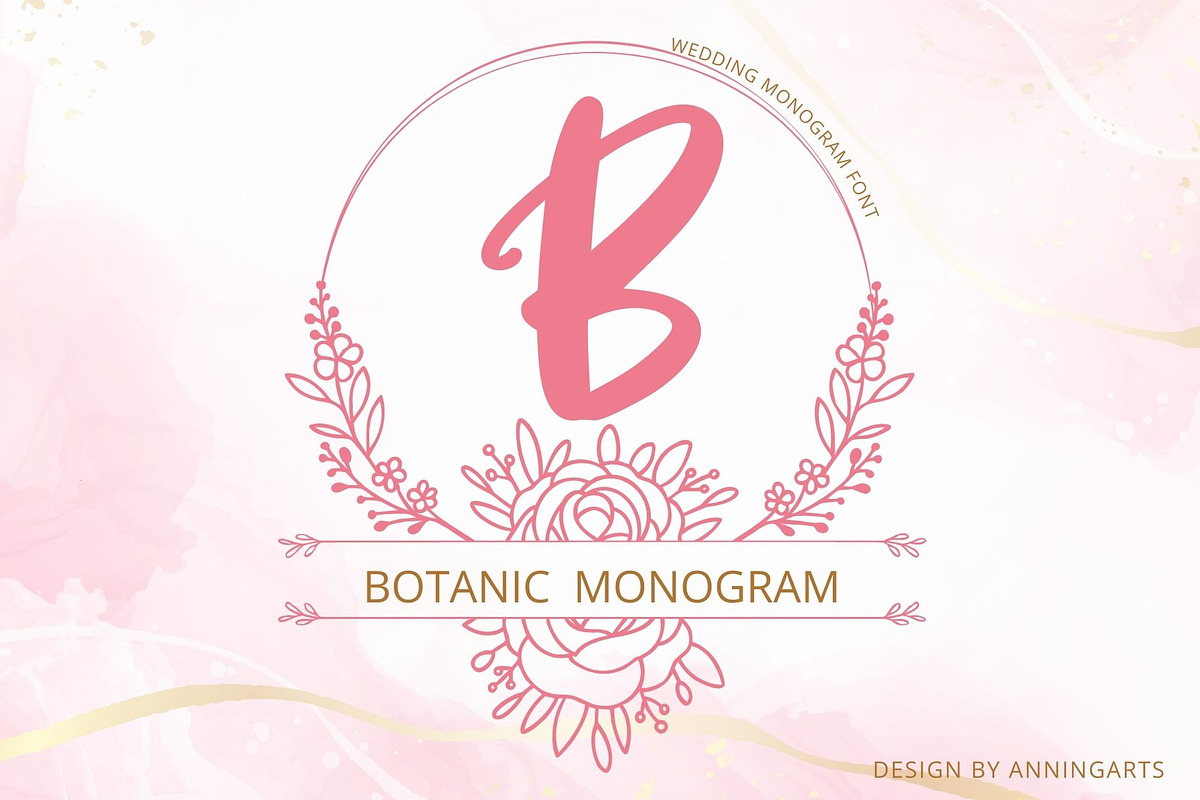 Botanica Monogram Font, a Symbol Font by AnningArts (Photo 1 of 9)