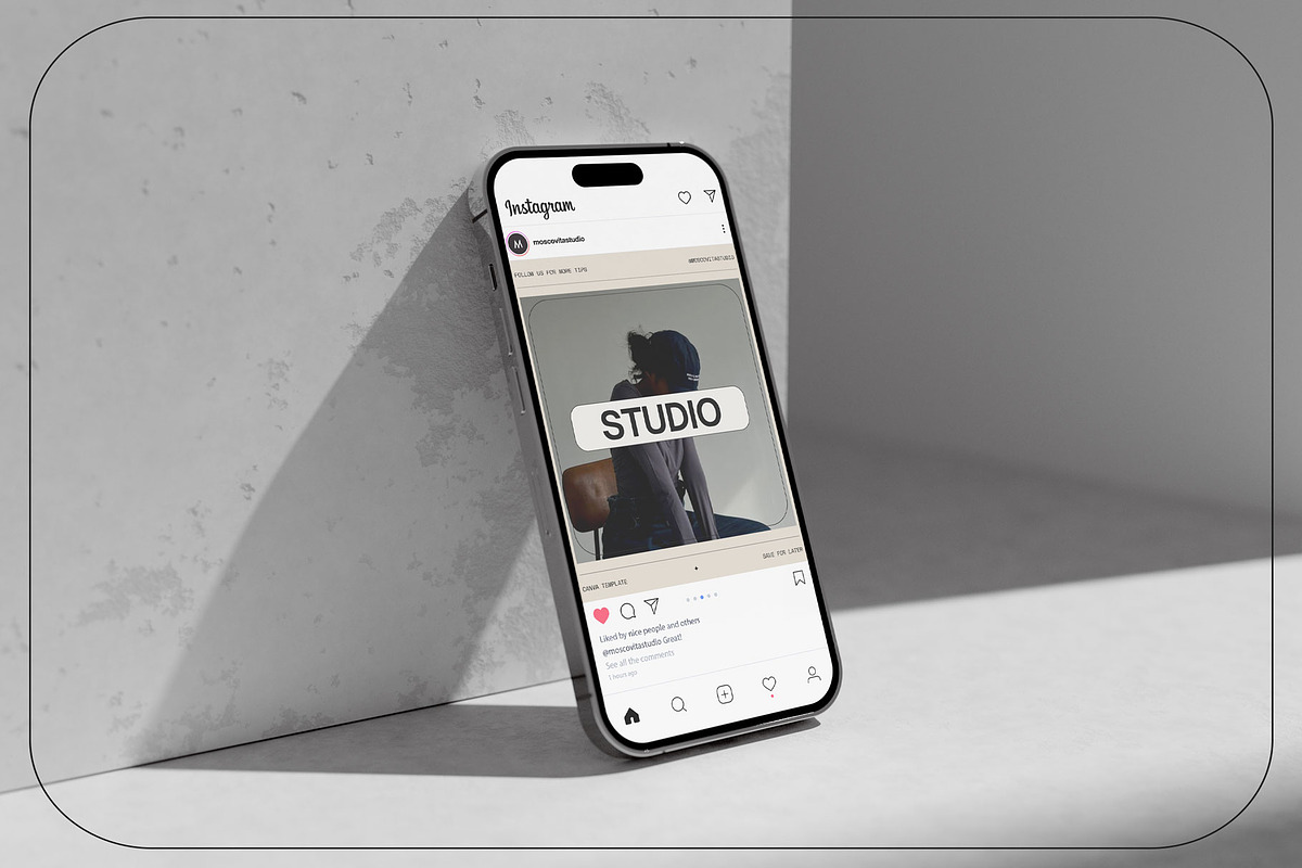 Designer Instagram Template | Canva, a Social Media Template by Moscovita Studio (Photo 3 of 12)