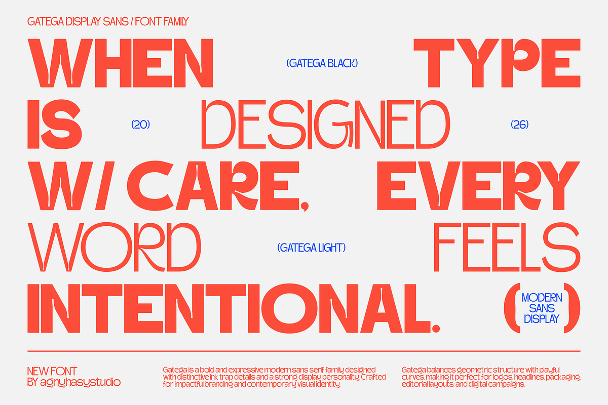 Gatega - Modern Inktrap Sans Family, a Sans Serif Font by agnyhasyastudio (Photo 9 of 16)