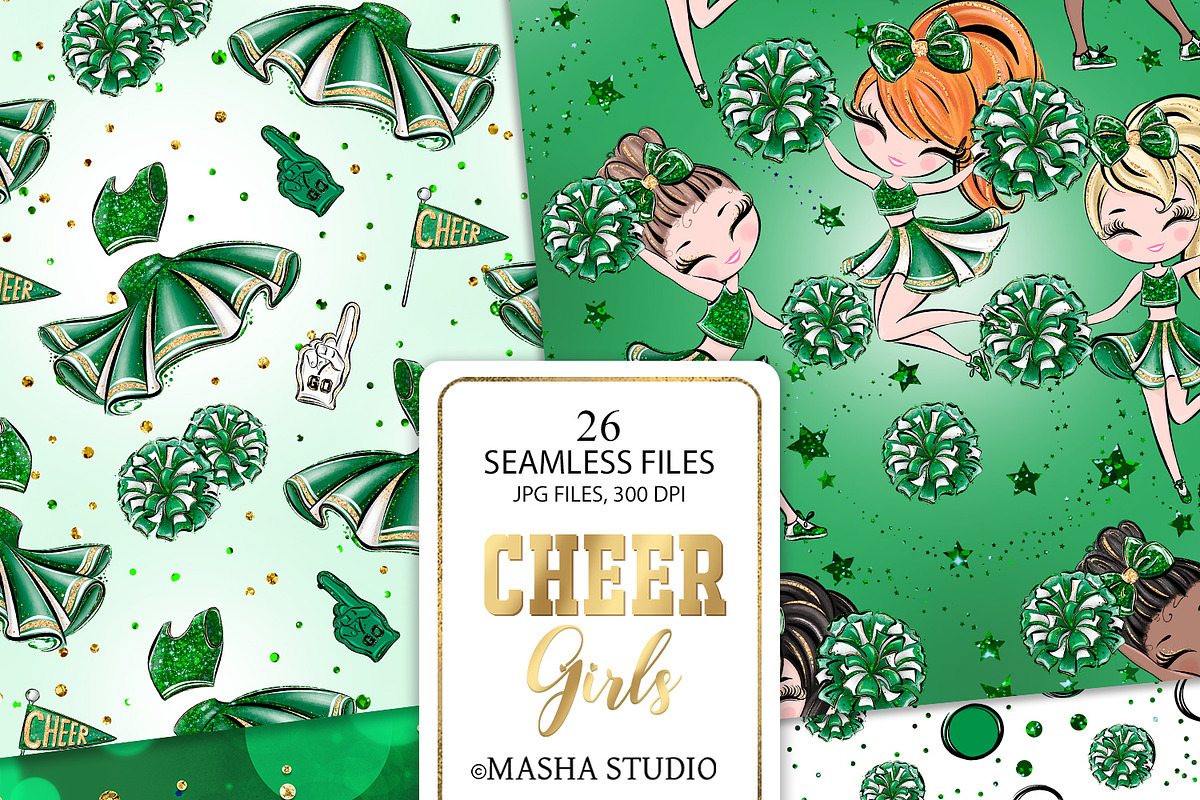 Cheerleader Repeatable Patterns, a Pattern Graphic by Masha  Studio (Photo 6 of 8)
