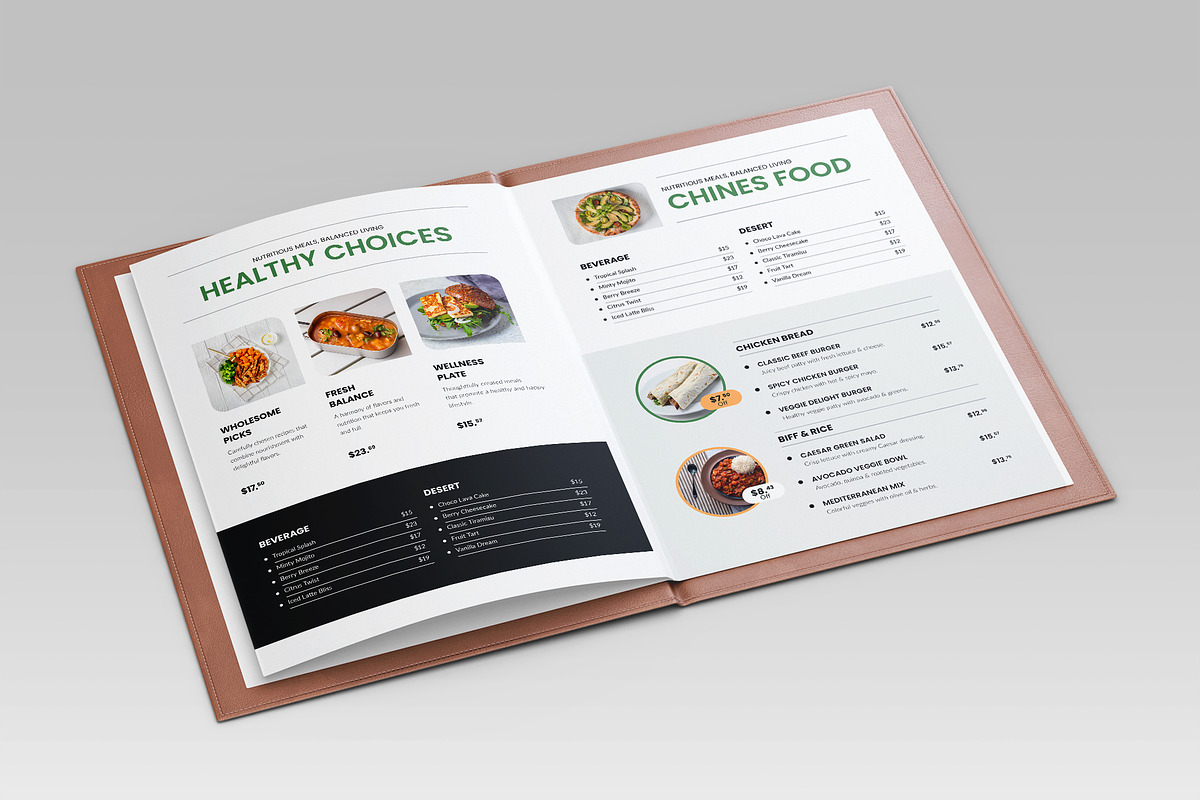 Healthy Food Menu Template preview 3