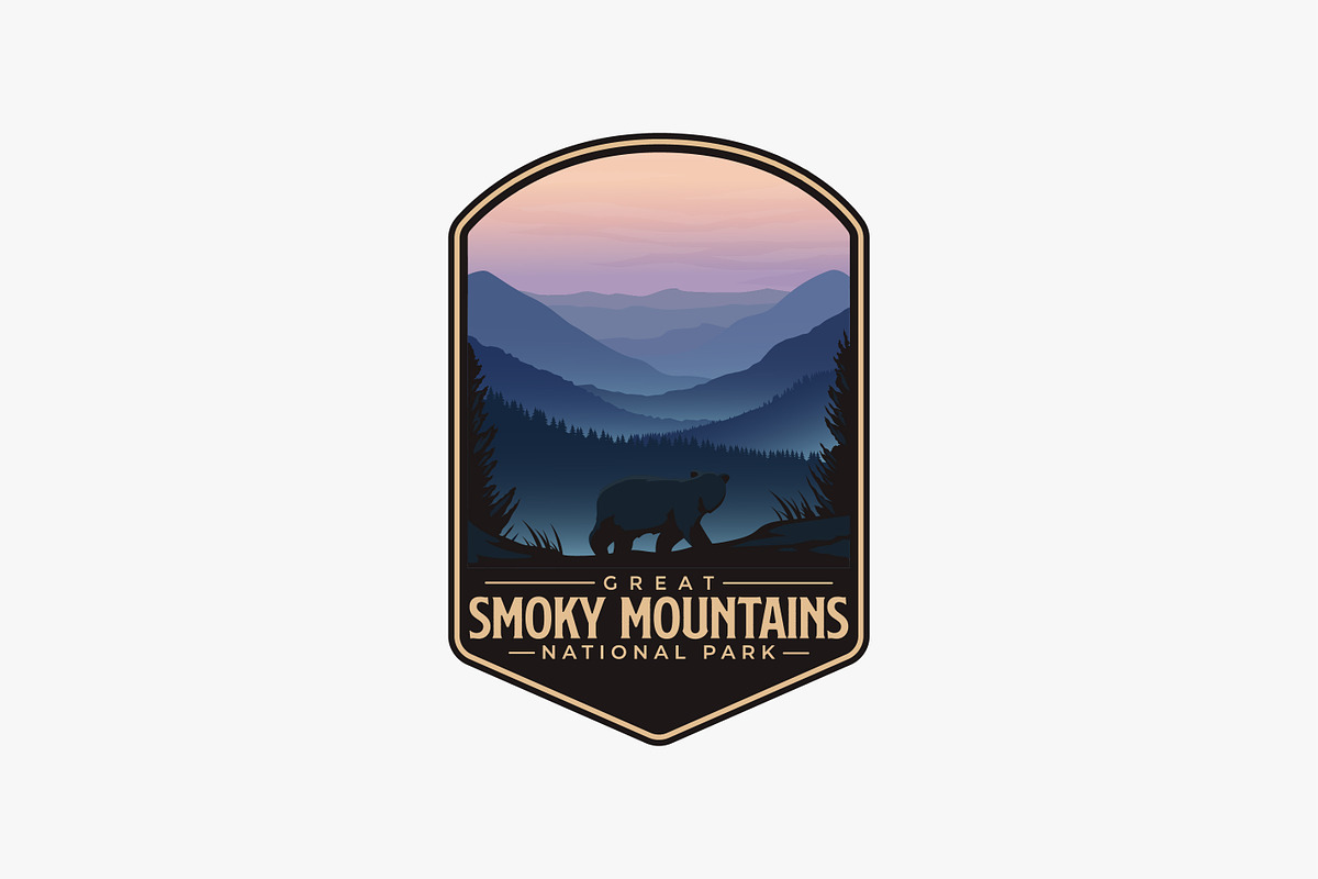 Great Smoky Mountains Logo Patch, a Branding & Logo Template by DOMHOUZE