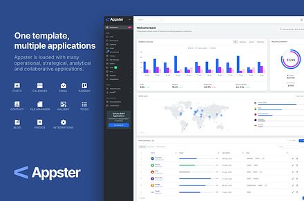 Appster - Admin Dashboard Template, a Bootstrap Template by hencework