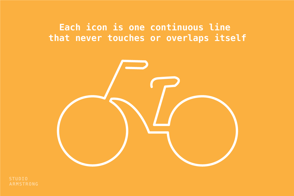 Continuous Line Icons, an Outline Icon by Studio Armstrong