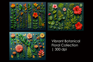 Vibrant Botanical Floral Collection, a Seasonal Illustration by StockVerse Creative