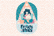 Literature Fans - cute illustration, an Education Illustration by LaVika (Thumbnail 3 of 8)
