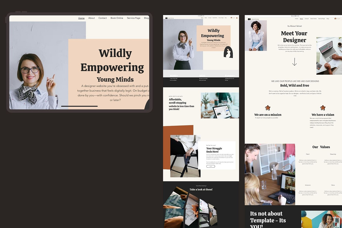 Velvet - Bold Feminine Wix Website, a Wix Template by Design Unique (Photo 7 of 7)