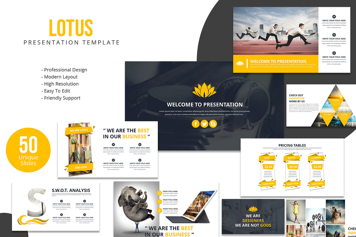 Lotus PowerPoint Template, a Presentation Template by Creative Slides