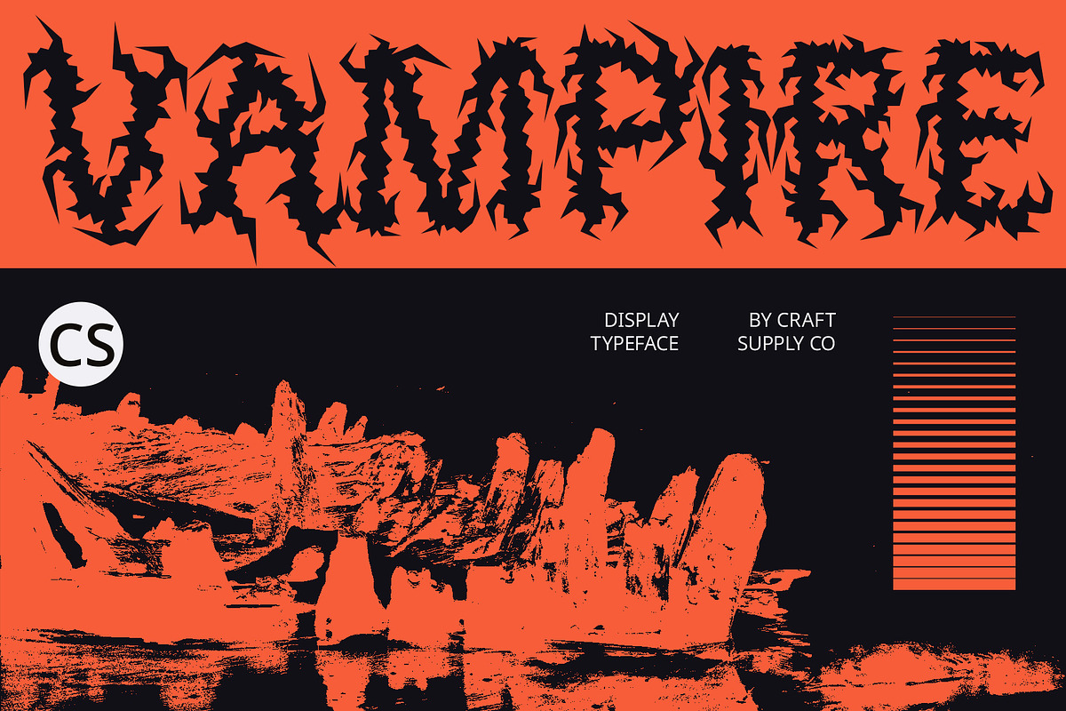 CS Vampire – Black Metal Font, a Blackletter Font by Craft Supply Co. (Photo 1 of 8)