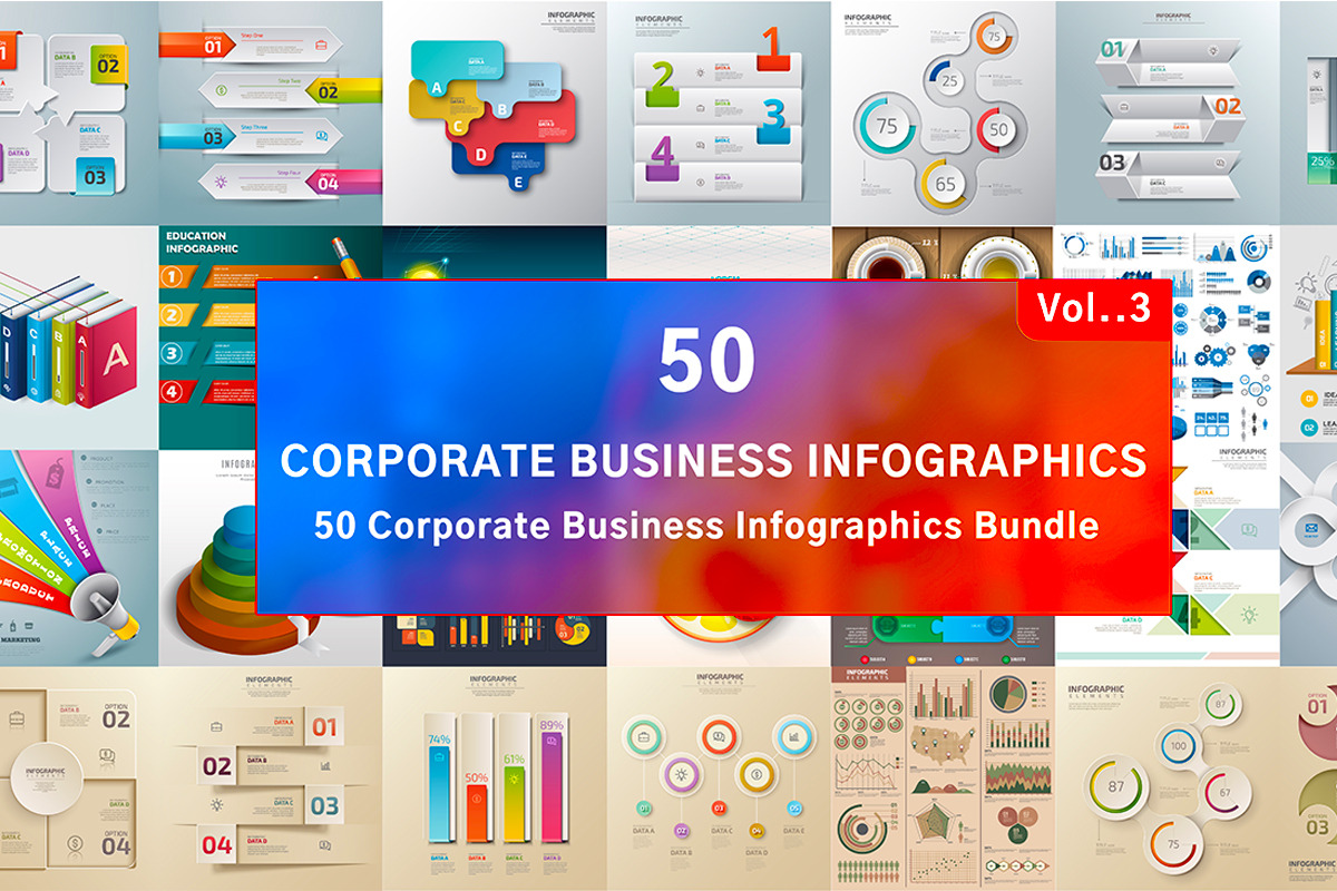 Corporate Business Infographics Vol3, a Presentation Template by naem021 (Photo 1 of 2)