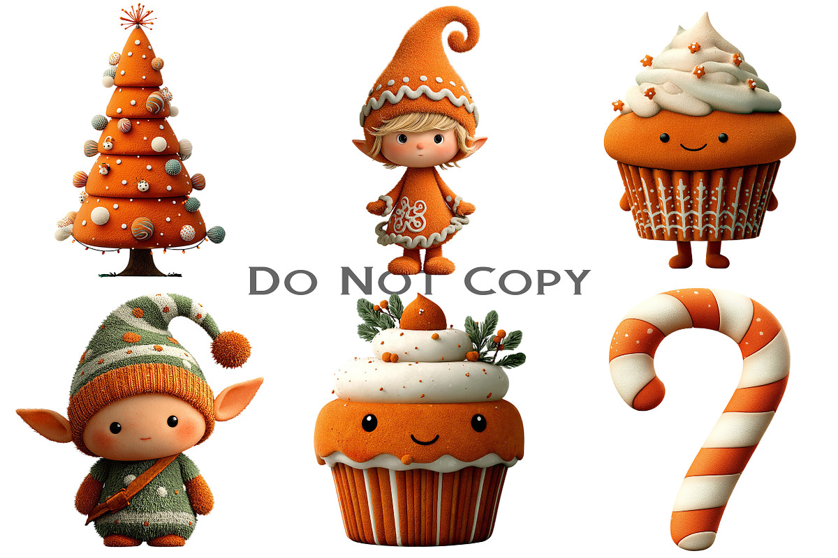 Cute Cartoon-Christmas Clipart, an Illustration by Craft Nest (Photo 8 of 10)