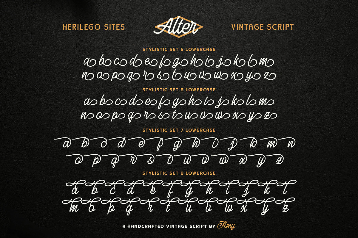 Herilego Sites Typeface, a Script Font by alit design (Photo 10 of 17)