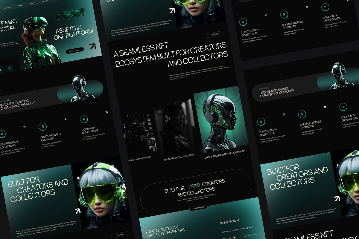 Figma NFT Landing Page, a Landing Page Template by Musara (Photo 2 of 6)