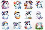 happy spooky Easter cute ghost Png, an Illustration by RobertsArt (Thumbnail 2 of 7)