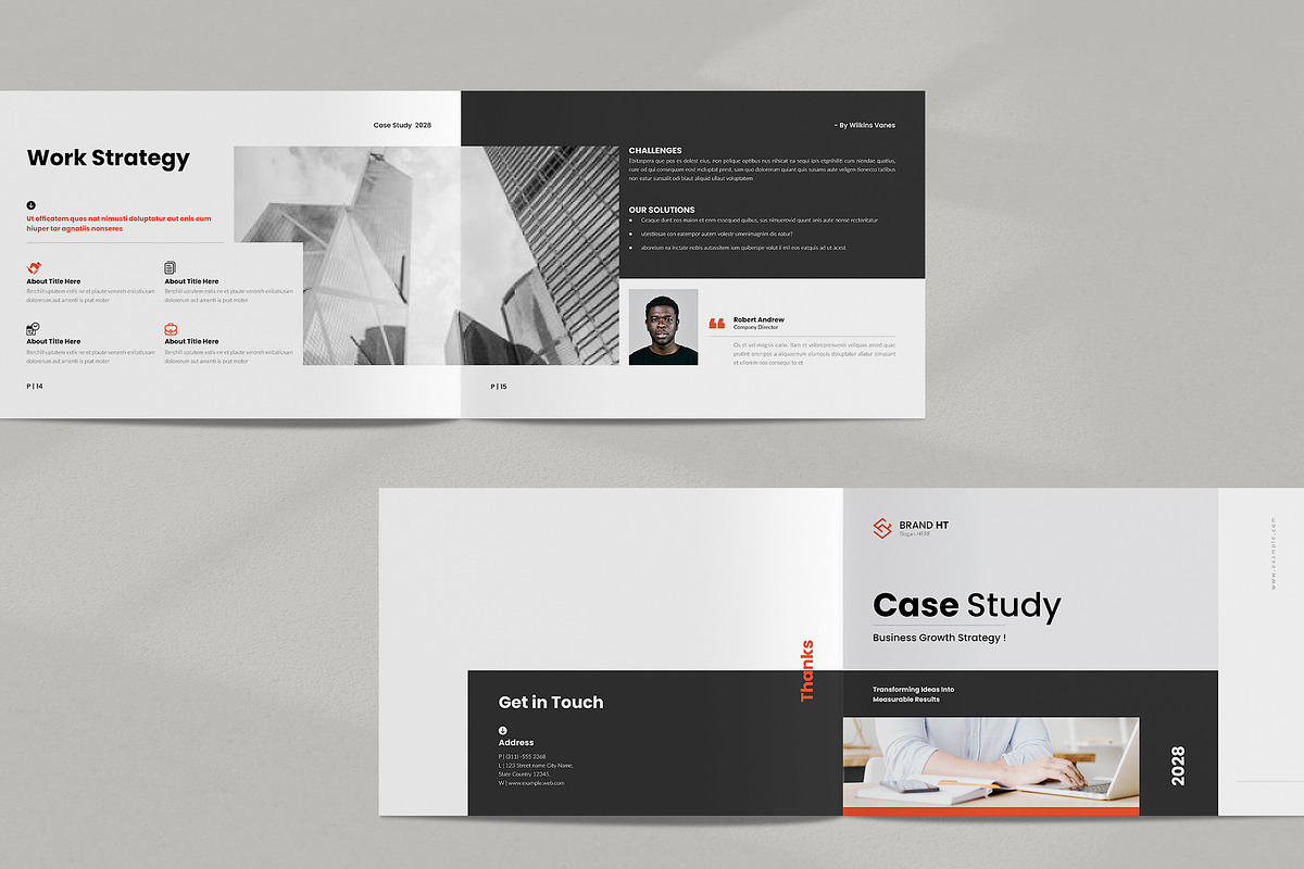 Case Study Brochure Landscape, a Brochure Template by NorthPeak (Photo 7 of 10)