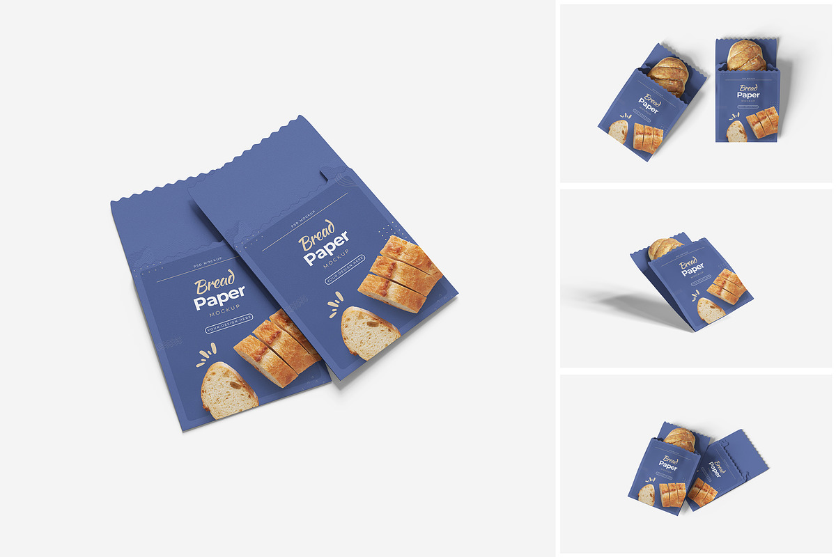 Bread Paper Mockup, a Product Mockup by MrLetters (Photo 1 of 5)