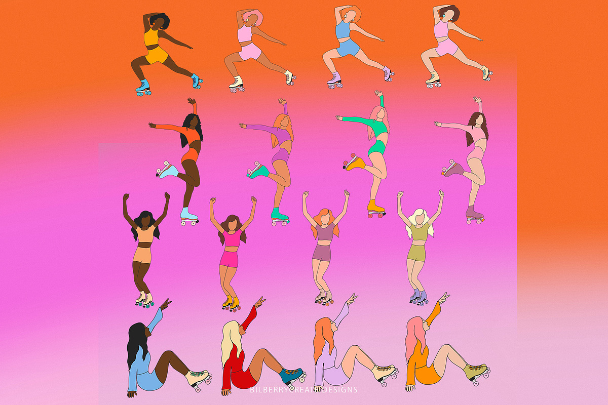 Dancing queen art set, a Person Illustration by BilberryCreates