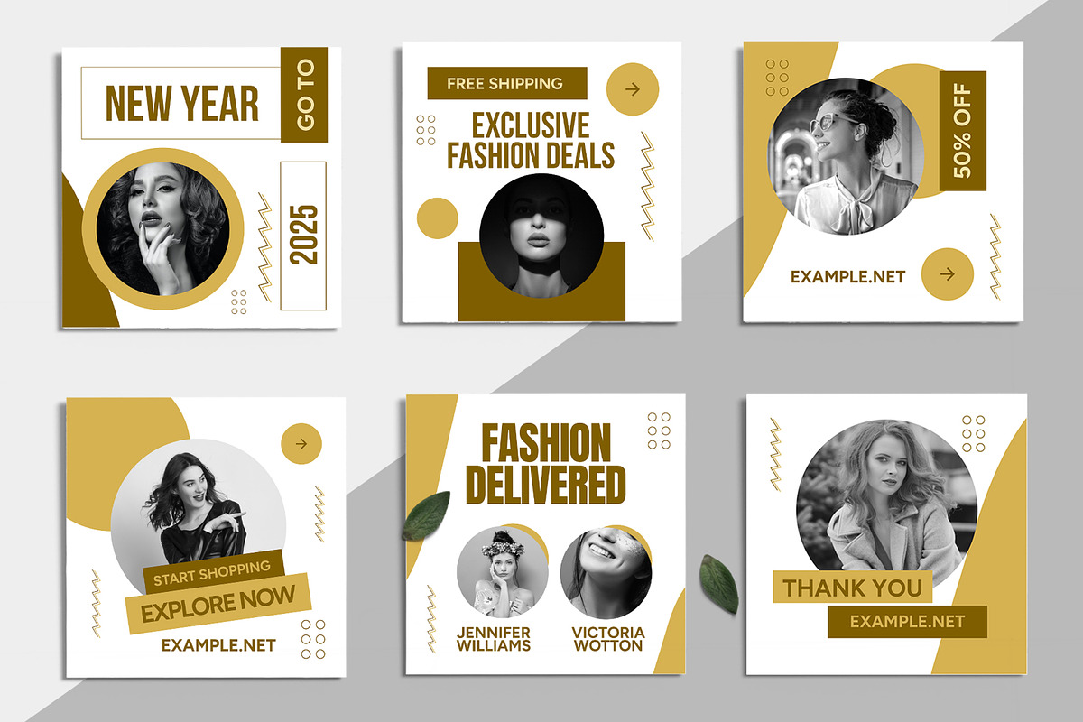 New Year Fashion Social Media Post, a Social Media Template by ContestDesign (Photo 1 of 6)