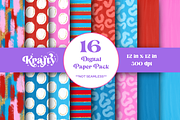 Hand Drawn 4th of July Digital Paper, a Pattern Graphic by Krafty Digital Designs (Thumbnail 1 of 3)