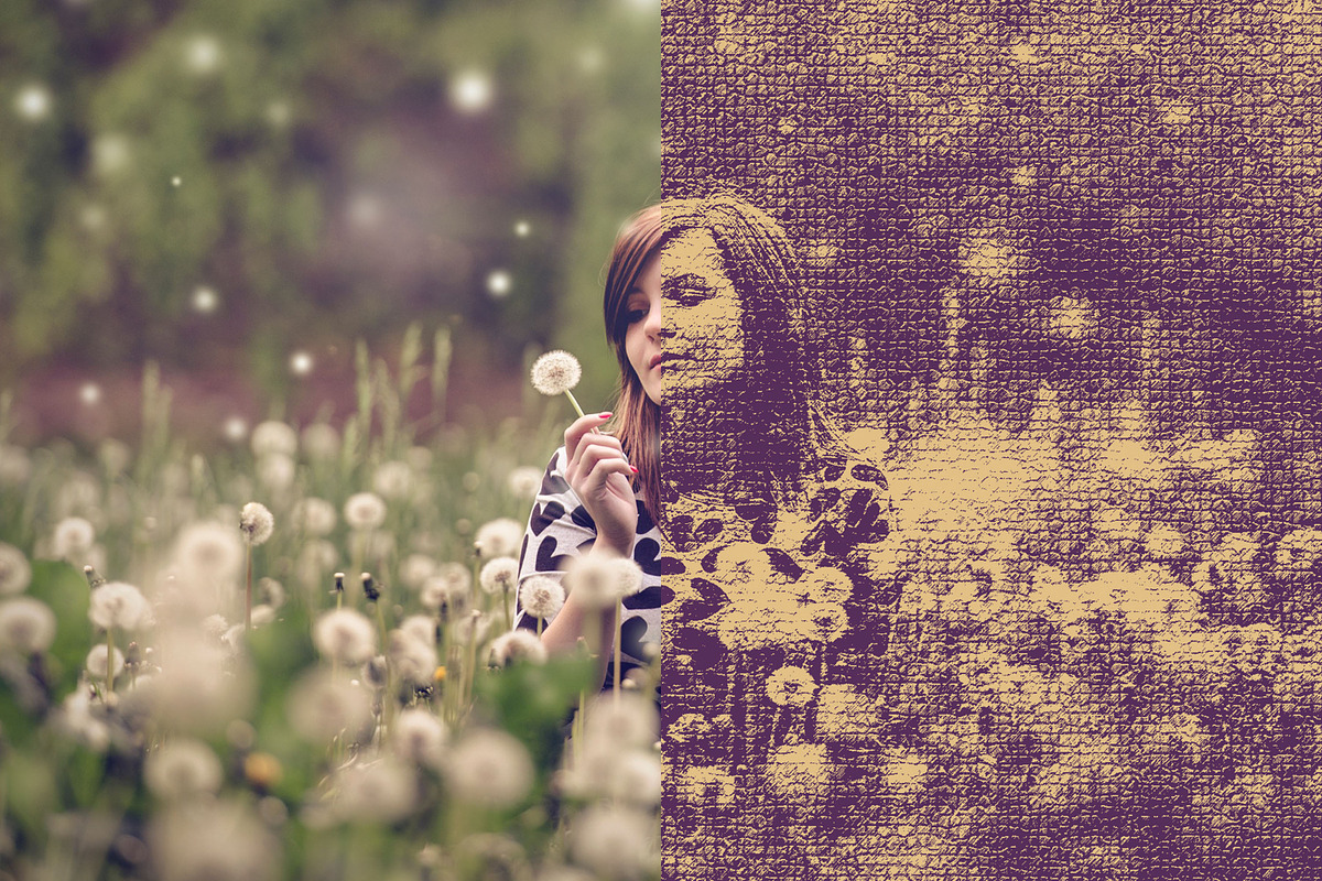 Abstract Dual Color Canvas Effect preview 4
