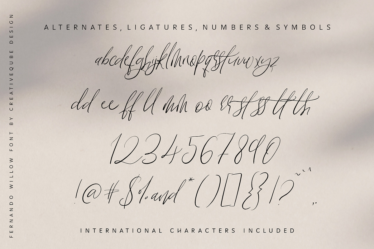 Fernando Willow Heart Script, a Script Font by Creativeqube Design (Photo 9 of 9)