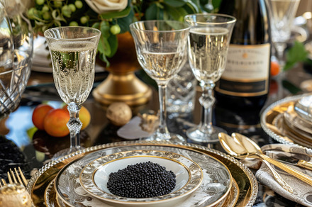 A stunning black cavia plate placed, a Photo by Iftikhar Alam