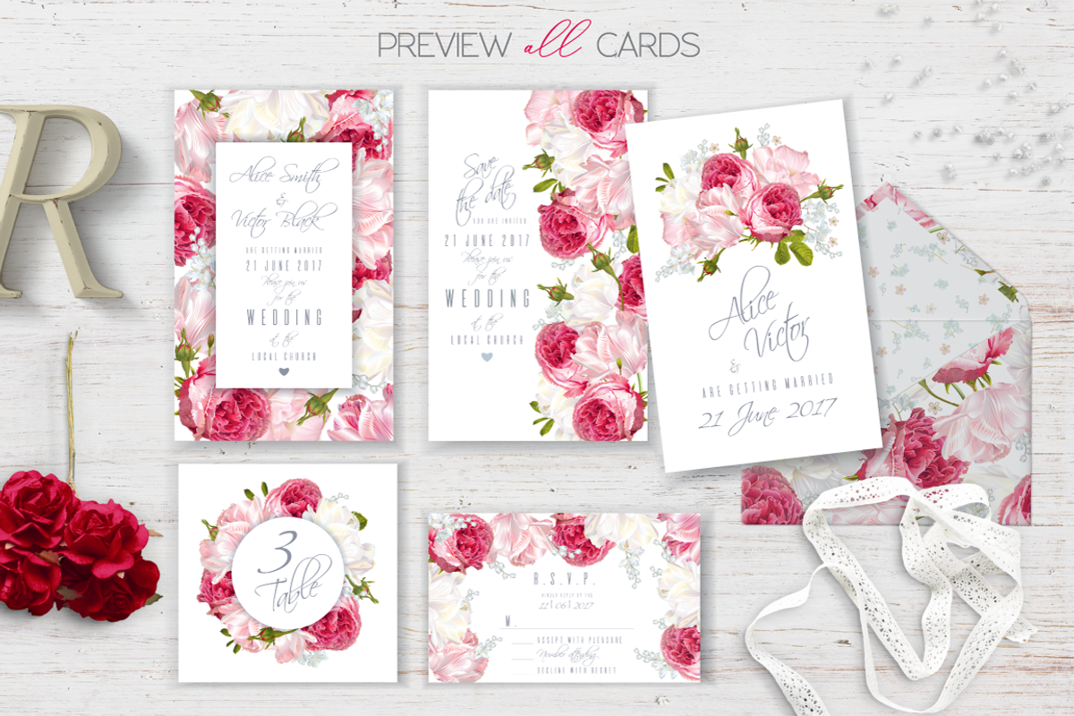 Rose Silk|Wedding invitations, an Invitation Template by Purple-Bird (Photo 4 of 9)
