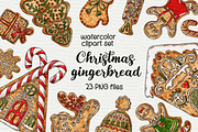 Christmas gingerbread clipart, an Object Graphic by Trinibis (Thumbnail 1 of 4)
