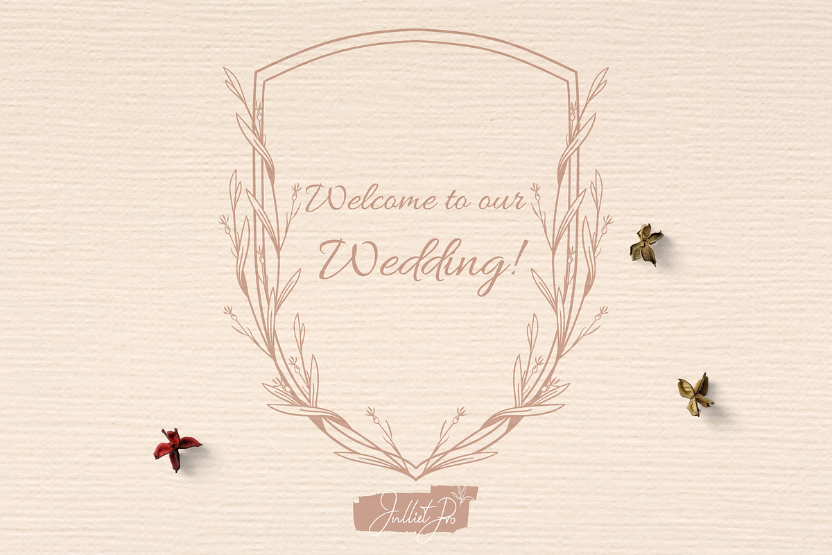Floral wedding clipart set, a Decorative Illustration by JuDesign (Photo 4 of 5)