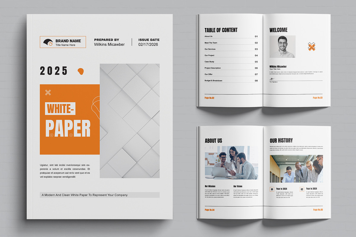 White Paper Design Template, a Brochure Template by MightyDesign (Photo 1 of 6)