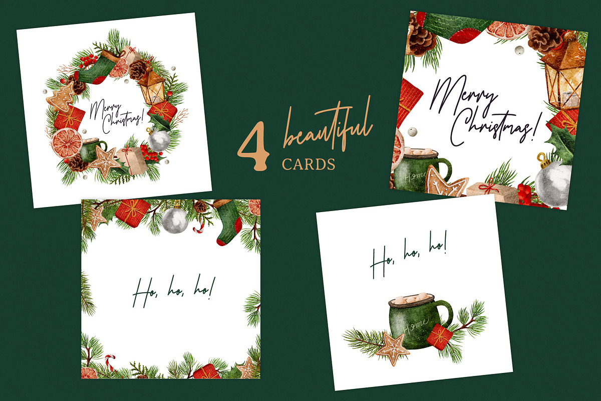 Christmas Vibrant Watercolor Set, an Object Illustration by Cyrografik Shop (Photo 6 of 8)