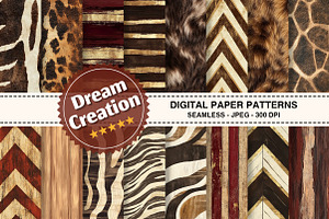 Wild Wood & Golden Stripes Texture, a Texture Graphic by Dream Creation