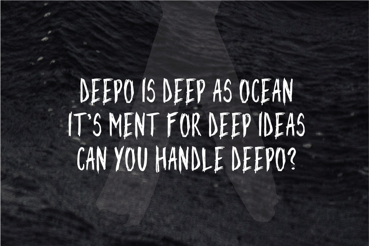 Deepo - Handwriting Font preview 4