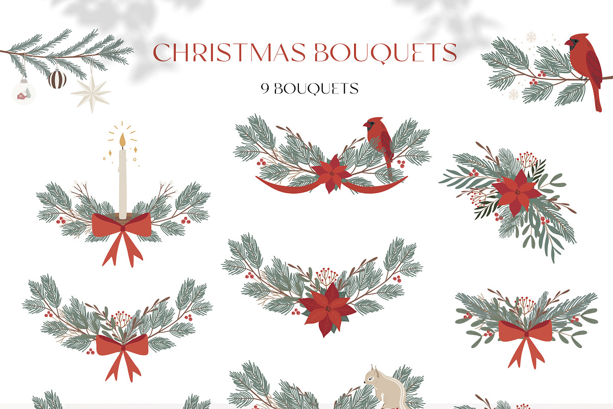 Christmas nature collection, a Seasonal Illustration by Alisovna (Photo 4 of 13)