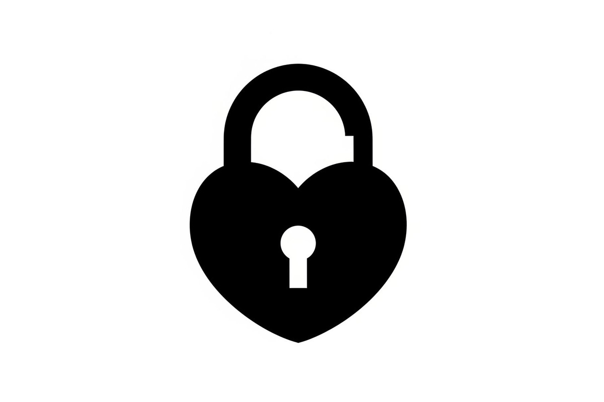 Heart Lock and Key Silhouette Icons, an Illustration by Designer_Momina (Photo 23 of 51)